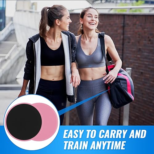 Miniatura 30 de Wettarn 24 unidades de deslizadores de núcleo para entrenar ejercicio abdominal, discos deslizantes de entrenamiento de doble cara, deslizadores