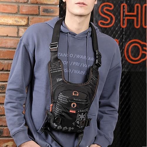 Miniatura 9 de Holanew Riñonera de nailon impermeable para hombre, bolsa de cintura para cinturón lumbar y cadera, riñonera de viaje, motocicleta, bandolera,