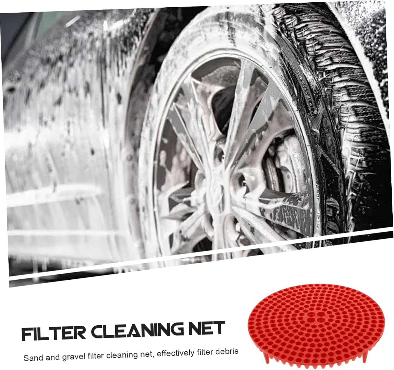 Car Wash Bucket Filter Screens Durable Material Separates Dirt and Gravel Protects Paint from Scratches for Optimal Rinse Experience Red