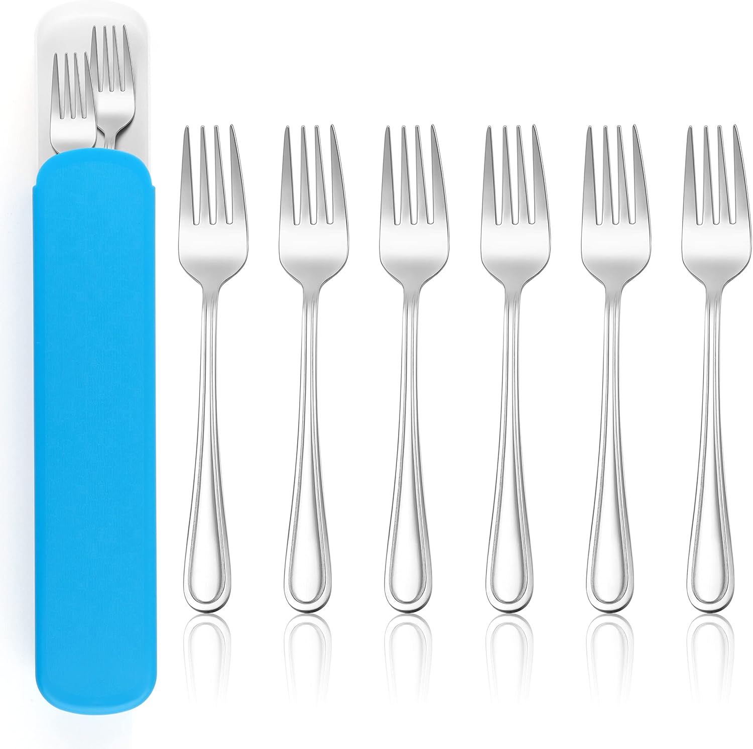 Herogo Toddler Fork Set, 7Piece Stainless Steel Children Kids Forks