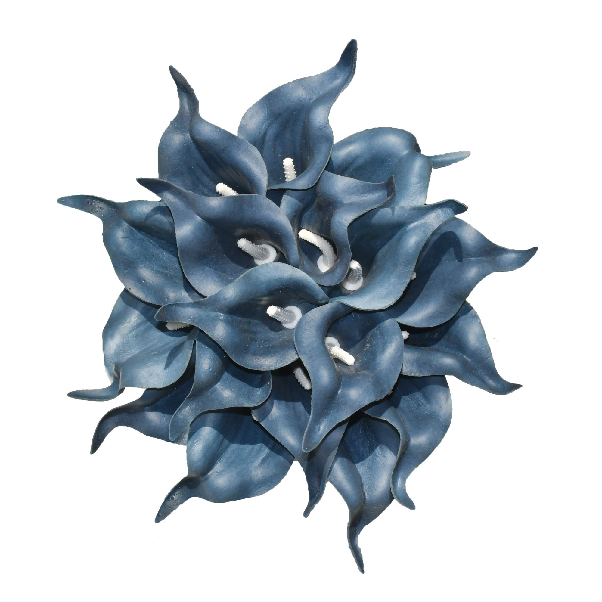 ONLY ART20pcs Royal Blue Artificial Calla Lily Flowers with Soft Latex Materials for Mother's Day Home & Kitchen Decoration New Year Spring