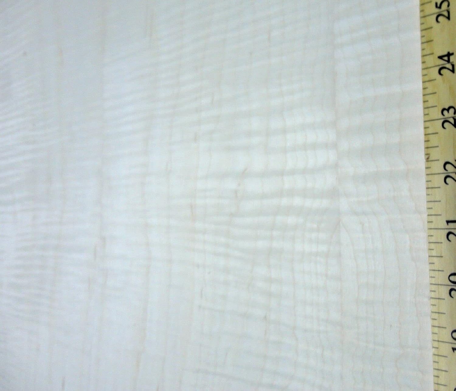 Curly Figured Maple Wood Veneer 24" x 96" Peel-n-Stick Adhesive AA Grade