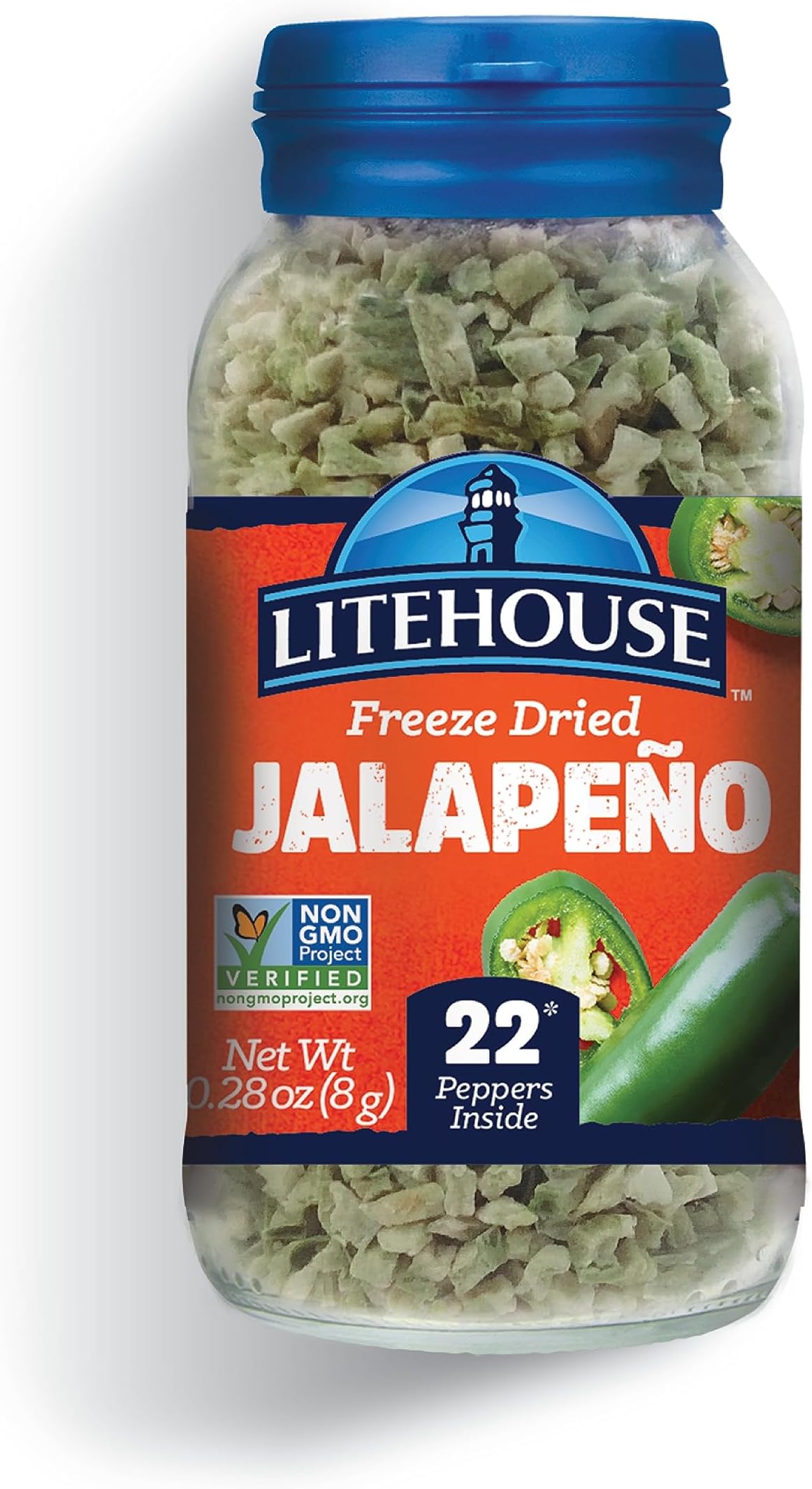 Litehouse Freeze Dried Jalapeno Peppers - Freeze Dried Pepper, Substitute for Fresh Jalapeno, Dried Pepper Flakes, Non-GMO, Gluten-Free - 0.39 Ounce, 2-Pack