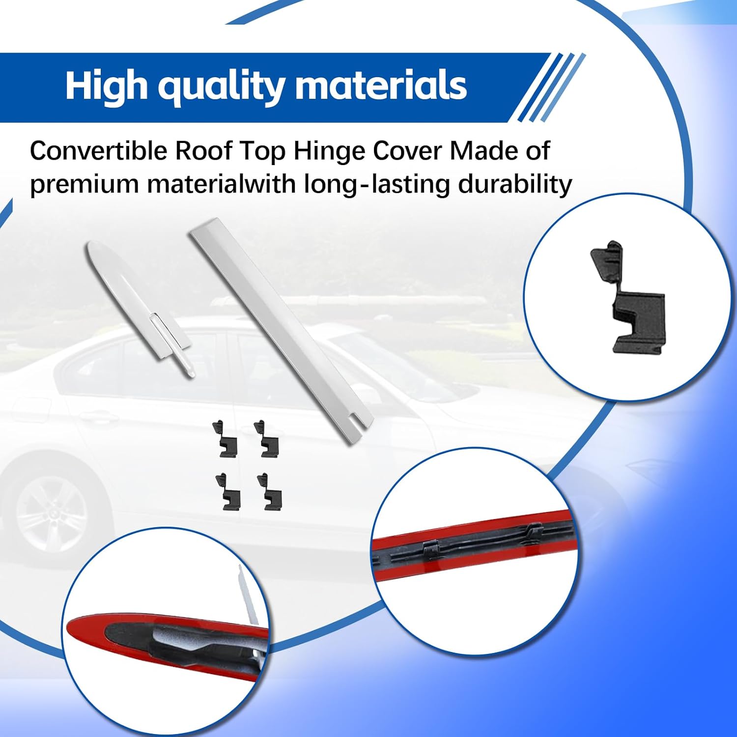 Convertible Roof Top Hinge Cover Clips 54377184038 54377184048 54377187747 Compatible with BMW E93 335i M3 M4 F83 328i 335i 428i 430i 435i 440i (Right Side)