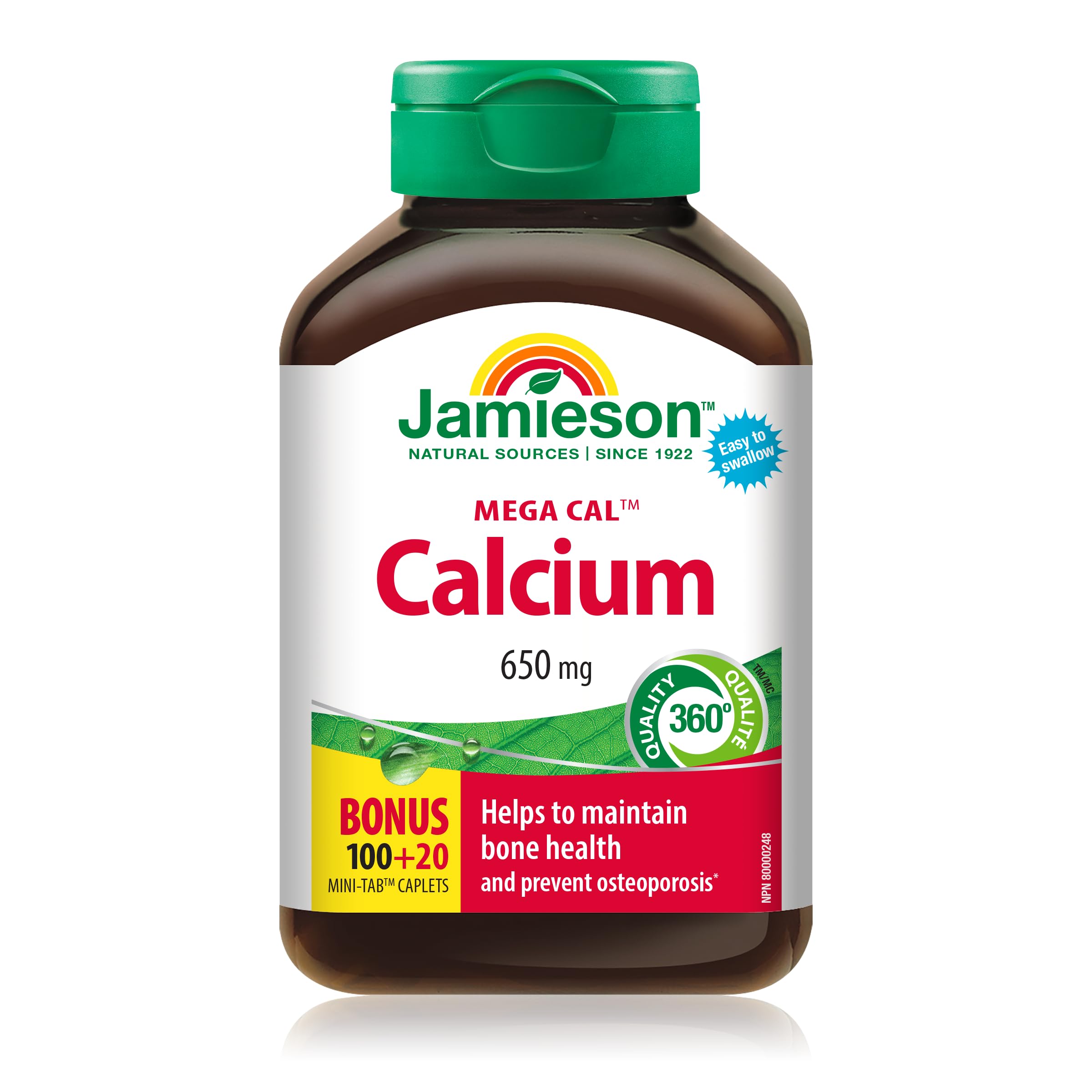 Jamieson Mega Cal Calcium 650 mg, 120 Count