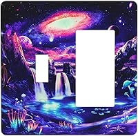 Vista 83 de Cubierta de Pared de Interruptor y Toma de Corriente de 1 Gang de Patrón Texturizado de Mármol Turquesa Oscuro Azul Gris Moderno Abstracto de Lujo