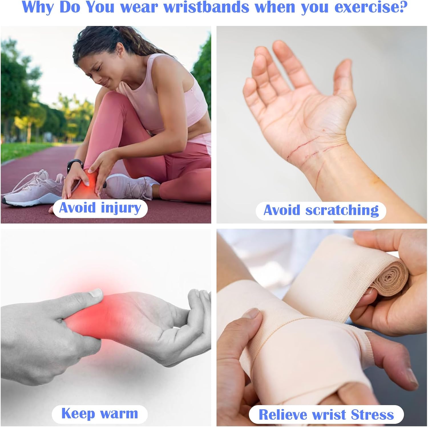 4 PCS Zipper Wrist Pouch, Cotton Sweatbands for Men & Women Breathable Absorbent Outdoor Sports Wrist Wallet Elastic Wrist Bag for Running Walking Jogging Workout Key Card Coin Storage - Image 4