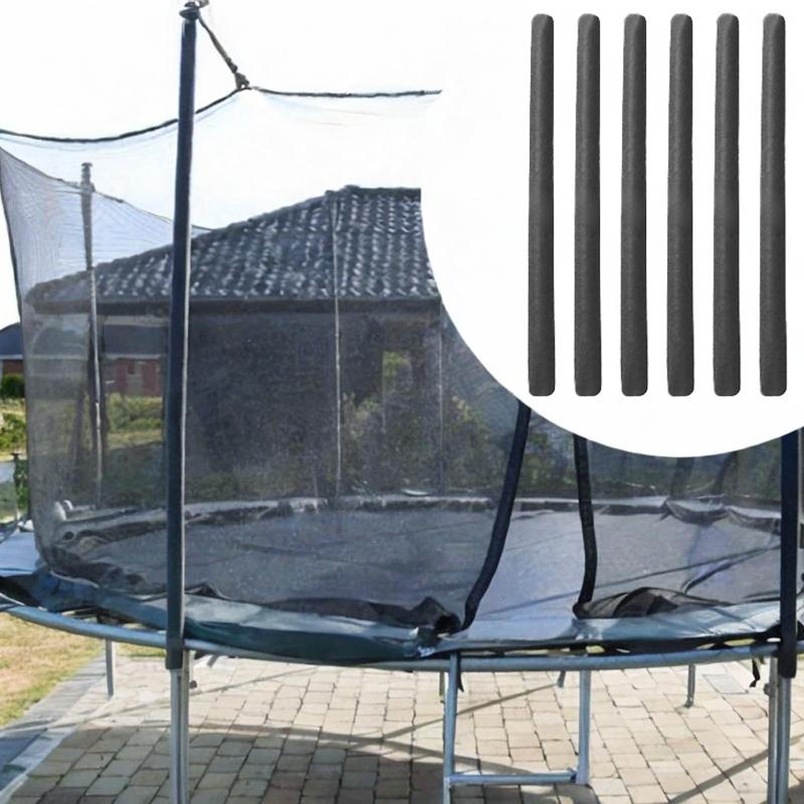 kowaku 6 Pieces Trampoline Pole Foam Sleeves Protection Covers Kids Trampoline Accessories Anti Collision Padding for Indoor Outdoor, Black