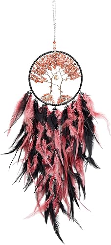 Miniatura 13 de Pretty Jolly Árbol de la vida azul de hadas para decoración de pared con piedra de cristal curativo hecha a mano, atrapasueños, decoración