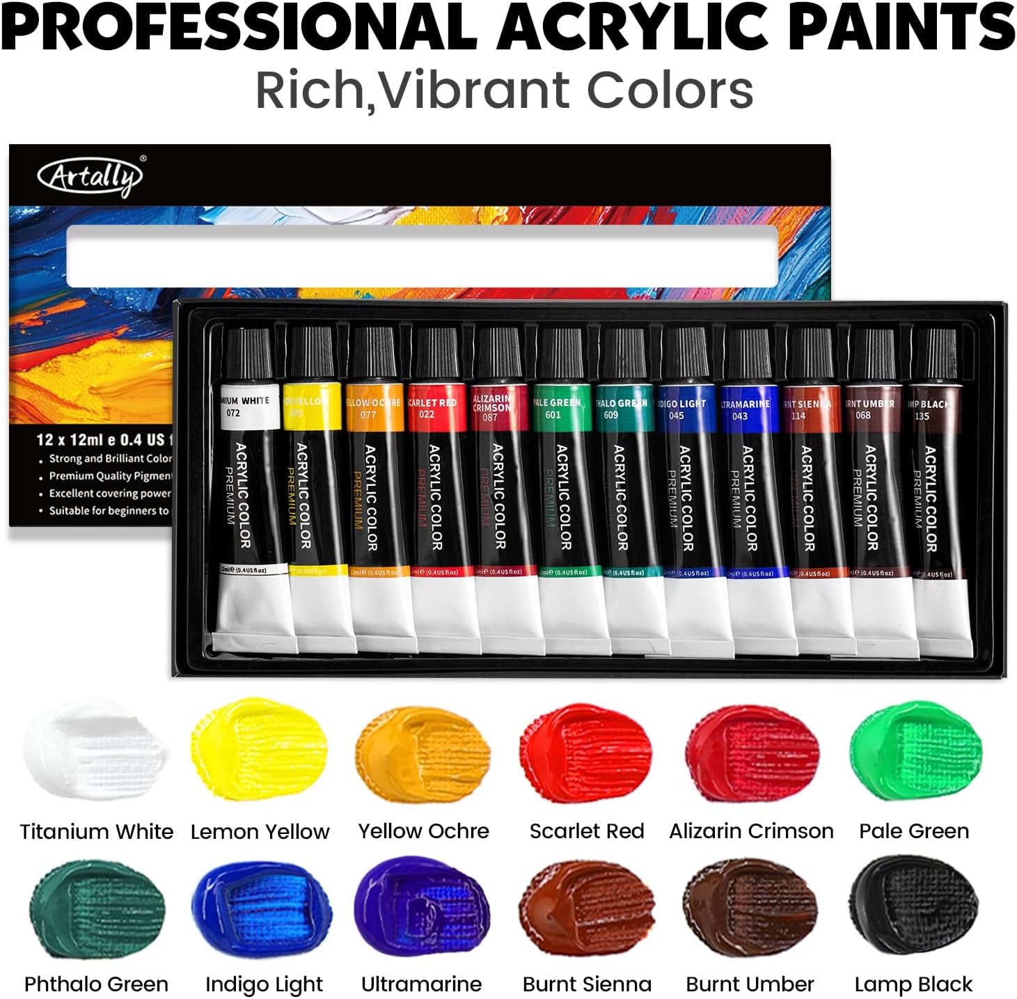 Set of 2 Acrylic Painting Kits for Adults and Couples, Sip and Paint Kit for Date Night, Acrylic Painting Kit with Canvas Boards and Easels, Professional Art Set for Couples, Families, Beginners