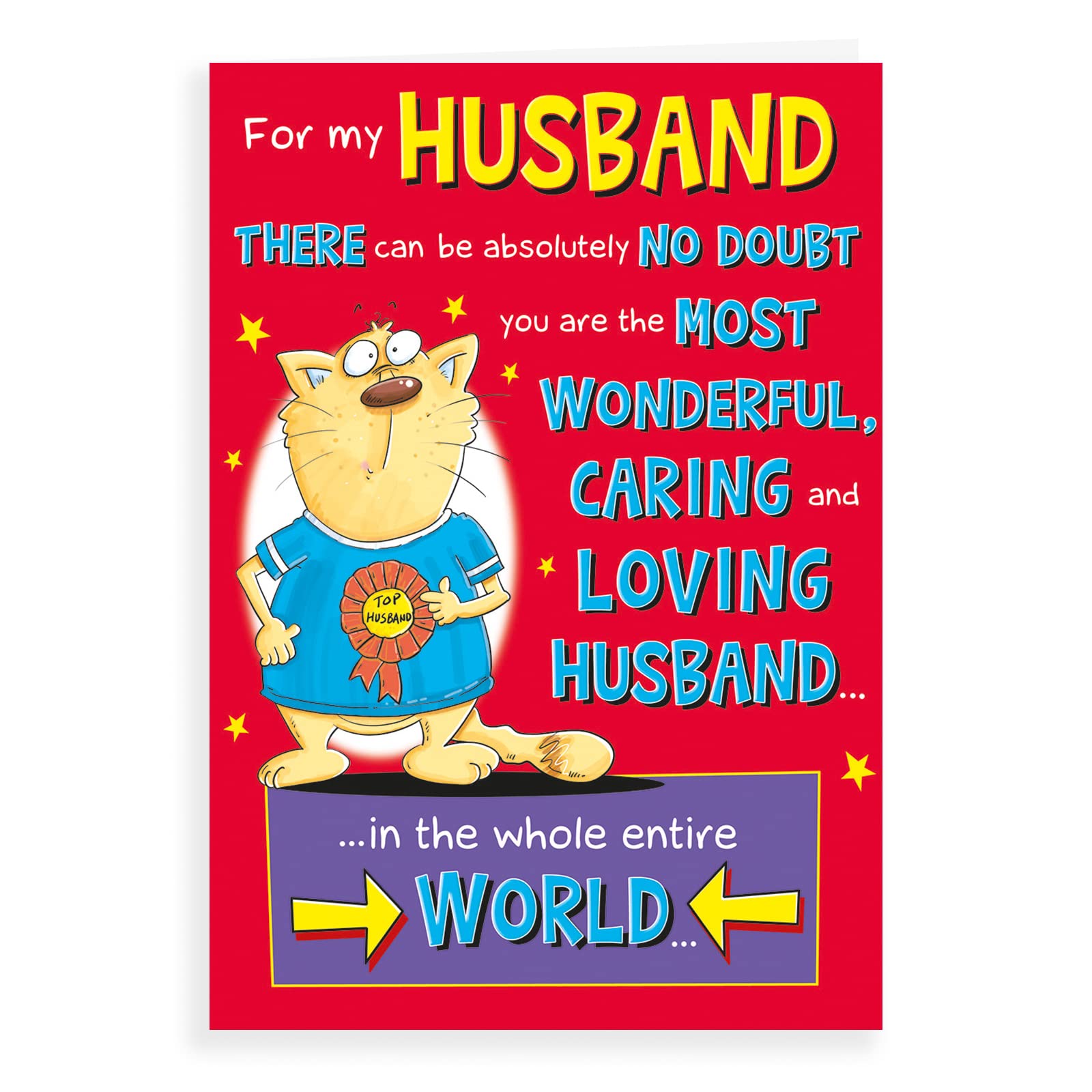 Humour Birthday Card Husband - 9 x 6 inches - Regal Publishing