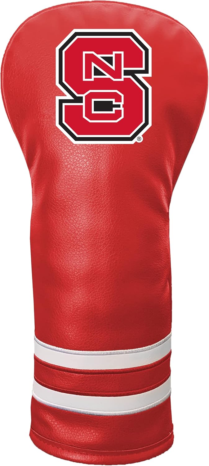 Team Golf NCAA North Carolina ST Vintage Fairway Headcover (Color) - Printed Team Golf NCAA Vintage Fairway Headcover (Printed), Fits All Fairway, Hybrid and Utility Clubs