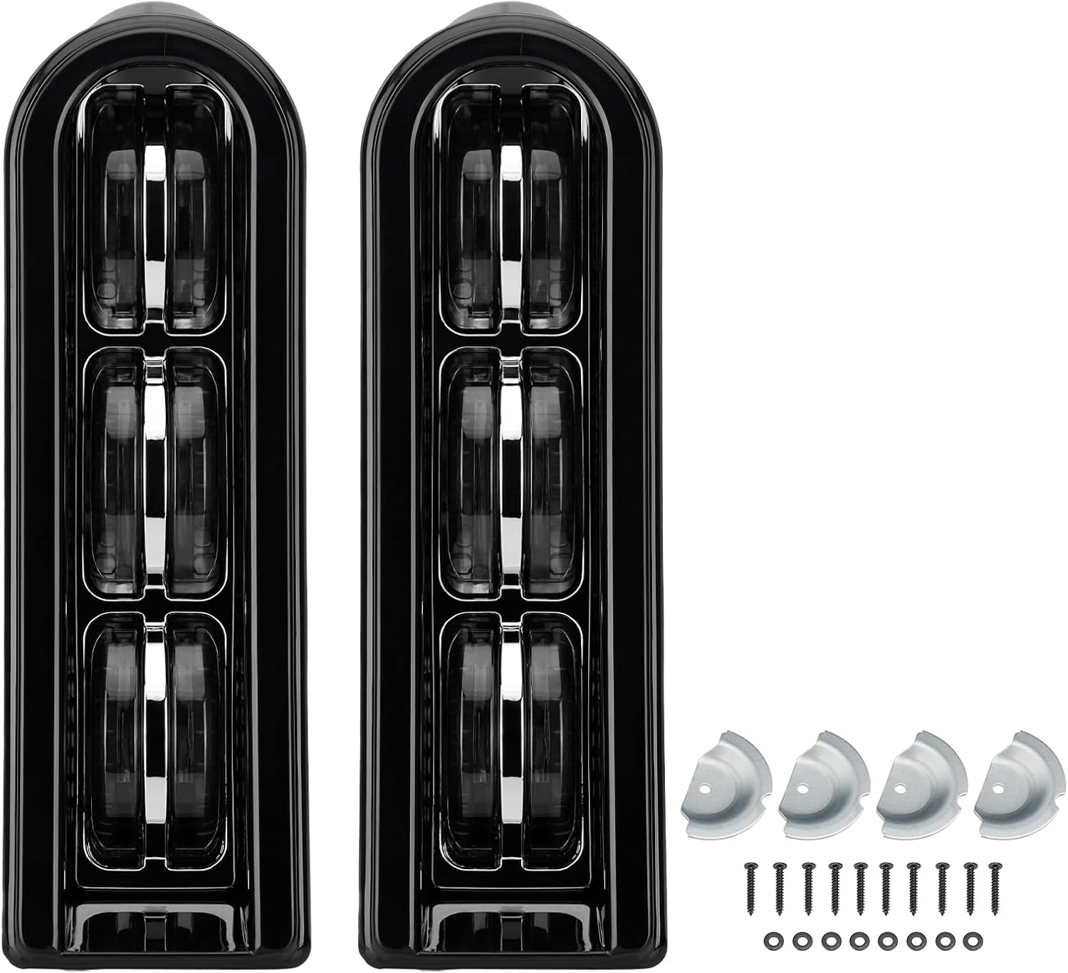 LKV Motorcycle Rear Saddlebag LED Light Inserts Support Tail Lights Filler Panel Lights for Harley Touring FLHTCU FLHTK FLTRU Road King Electra Glide 2014-2022
