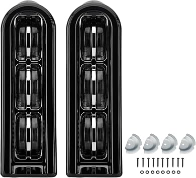 LKV Motorcycle Rear Saddlebag LED Light Inserts Support Tail Lights Filler Panel Lights for Harley Touring FLHTCU FLHTK FLTRU Road King Electra Glide 2014-2022