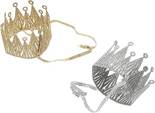 Toyvian 2 Pçs Tiara De Bebê Coroa Para Meninas Tiara De Bebê Coroa De Bebê Elásticos Para Cabelo De Bebê Tiara De Bebê Chá De Bebê Infantil Tiara De Festa De Bebê Tiara De Festa De Bebê