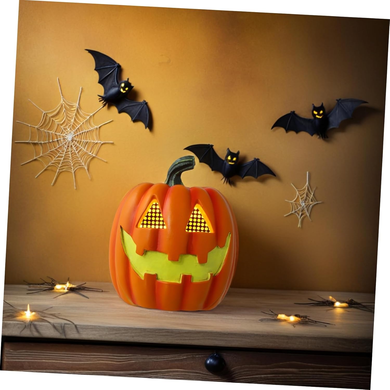 Halloween Pumpkin Night Light Battery Operated LED Pumpkin Lantern for Indoor Outdoor Decor for Parties and Home Decoration Design