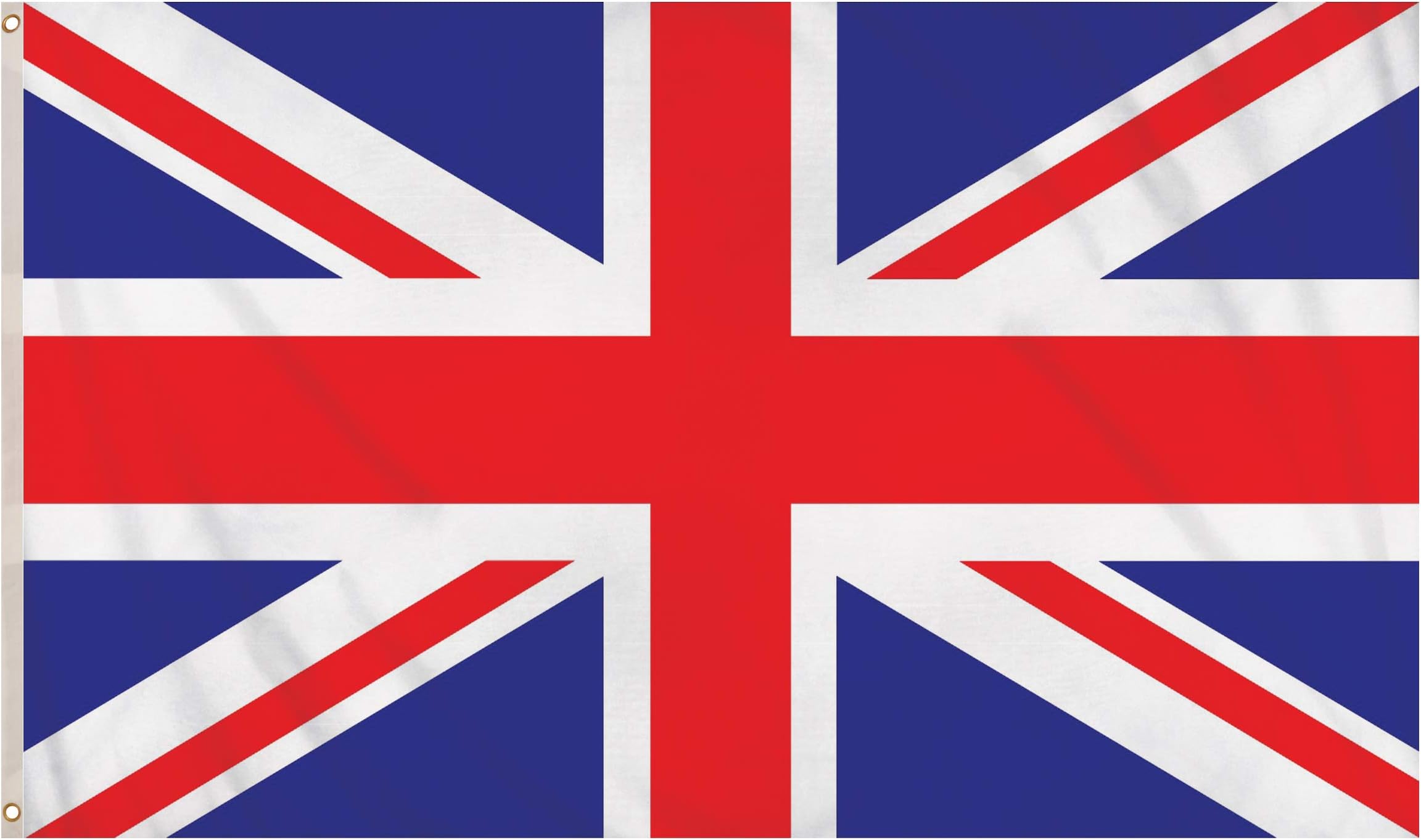 Summerlee Small 3x2ft UK Union Jack Flag โ Premium Double Stitched Durable Polyester Collectable Souvenir National Supporter Fan Colour Indoor Outdoor Banner Decoration with Brass Eyelets