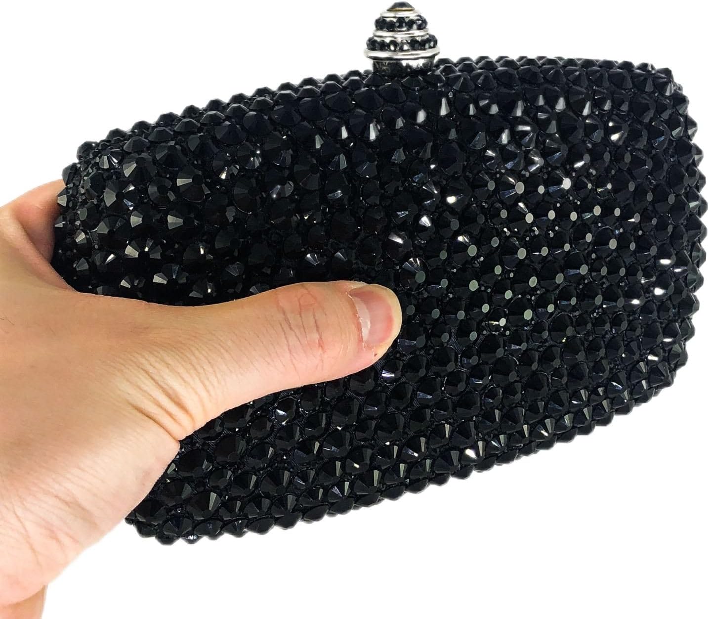 Boutique De FGG Mini Crystal Clutch Purse for Women Formal, Spikes Rhinestone Clutch Evening Bag, Wedding Party Handbag - Image 6
