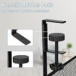 Cable Management, 64CM Cable Management Under Desk No Drill, Metal Cord Organizer with Clamp for Standing Desk, Cable Organizer for Home Office, Black
