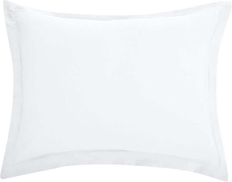 Amazon Basics Lightweight Wrinkle-Resistant Microfiber 3 Piece Duvet Cover Set with Zipper Closure, Full/Queen, Bright White Temp image 3