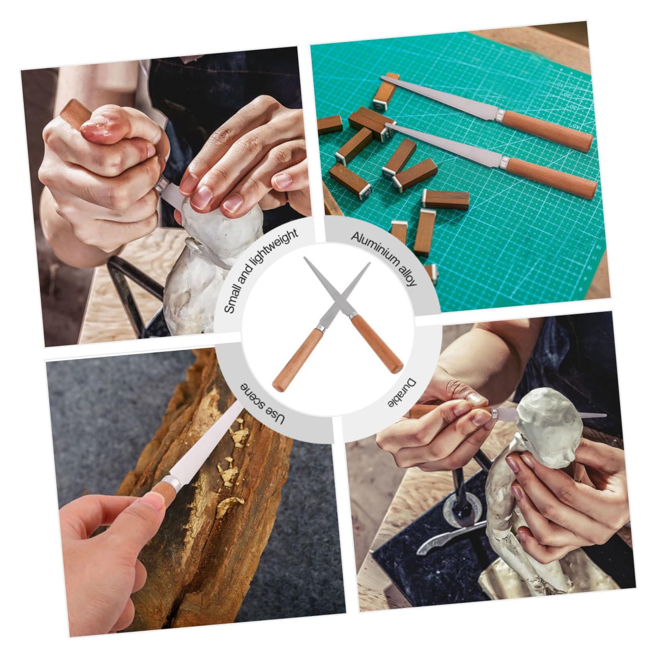 HOMSFOU 10 Stück Teiliges Schnitzwerkzeug für Tonarbeiten Präzises und Holzschnitzen für Kreative DIY Projekte für Künstler und Bastler