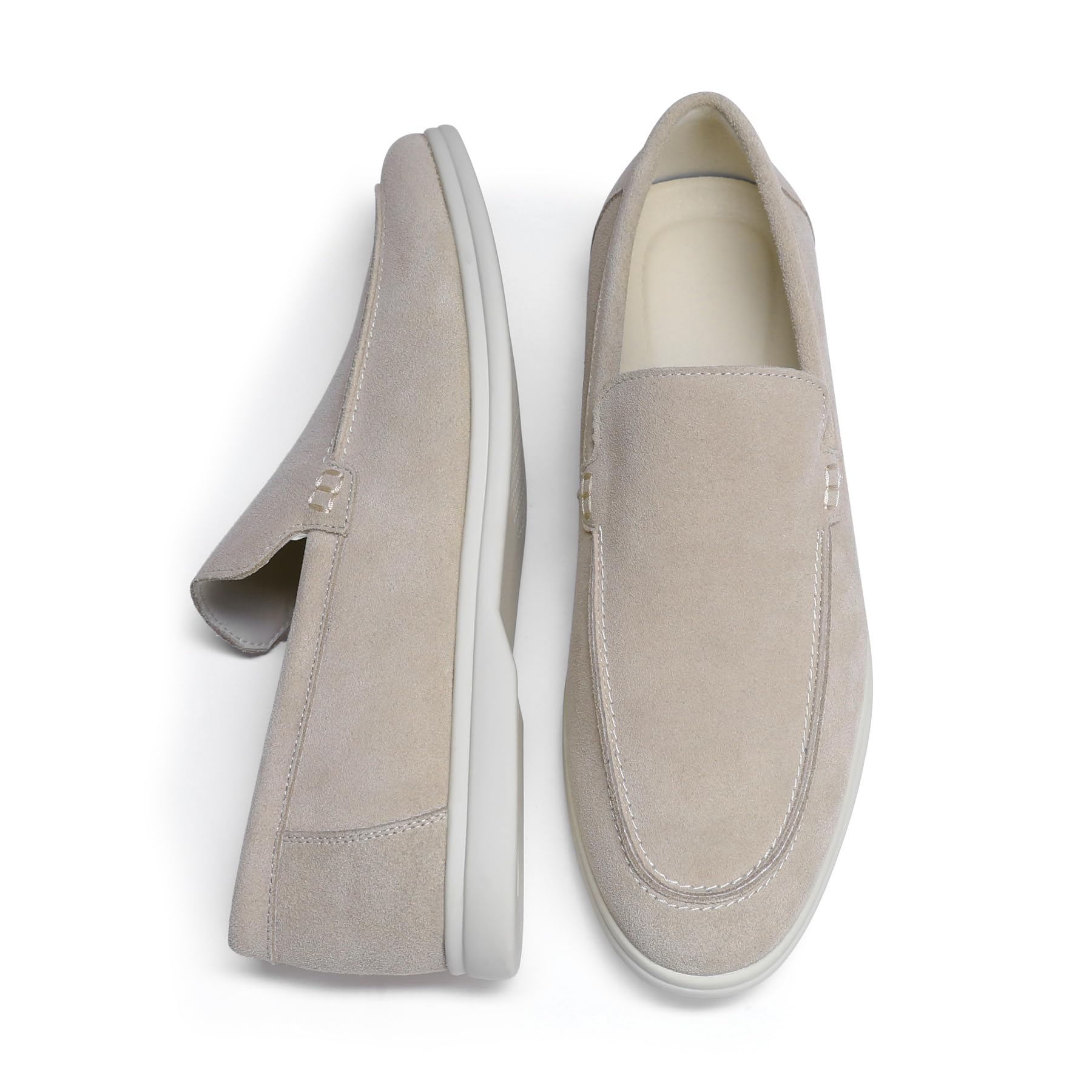 Allthemen Herren Loafer Wildleder Mokassins Bequeme Casual Slipper Slip On Leicht Freizeitschuhe