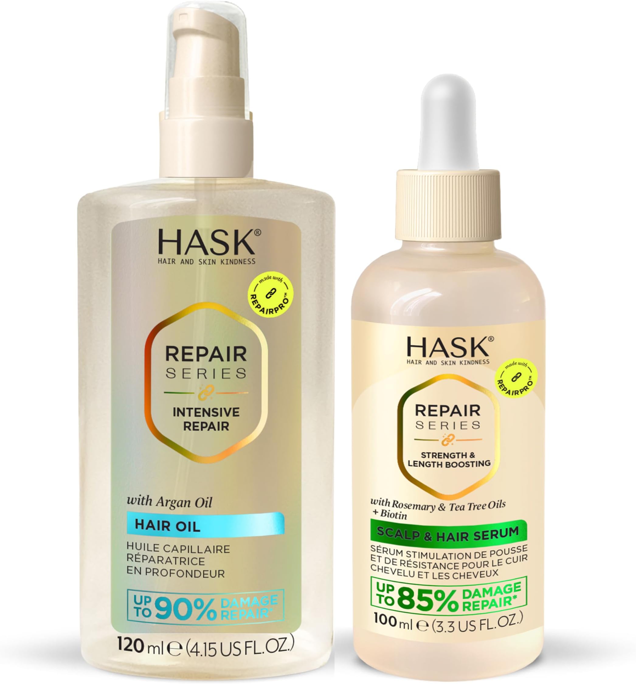 Intensive Repair Hair Oil & Strength & Length Boosting Scalp and Hair Serum - Repairs Damage, Strengthens, Adds Shine & Moisture, Prevents Breakage, Sulfate-Free, Cruelty-Free