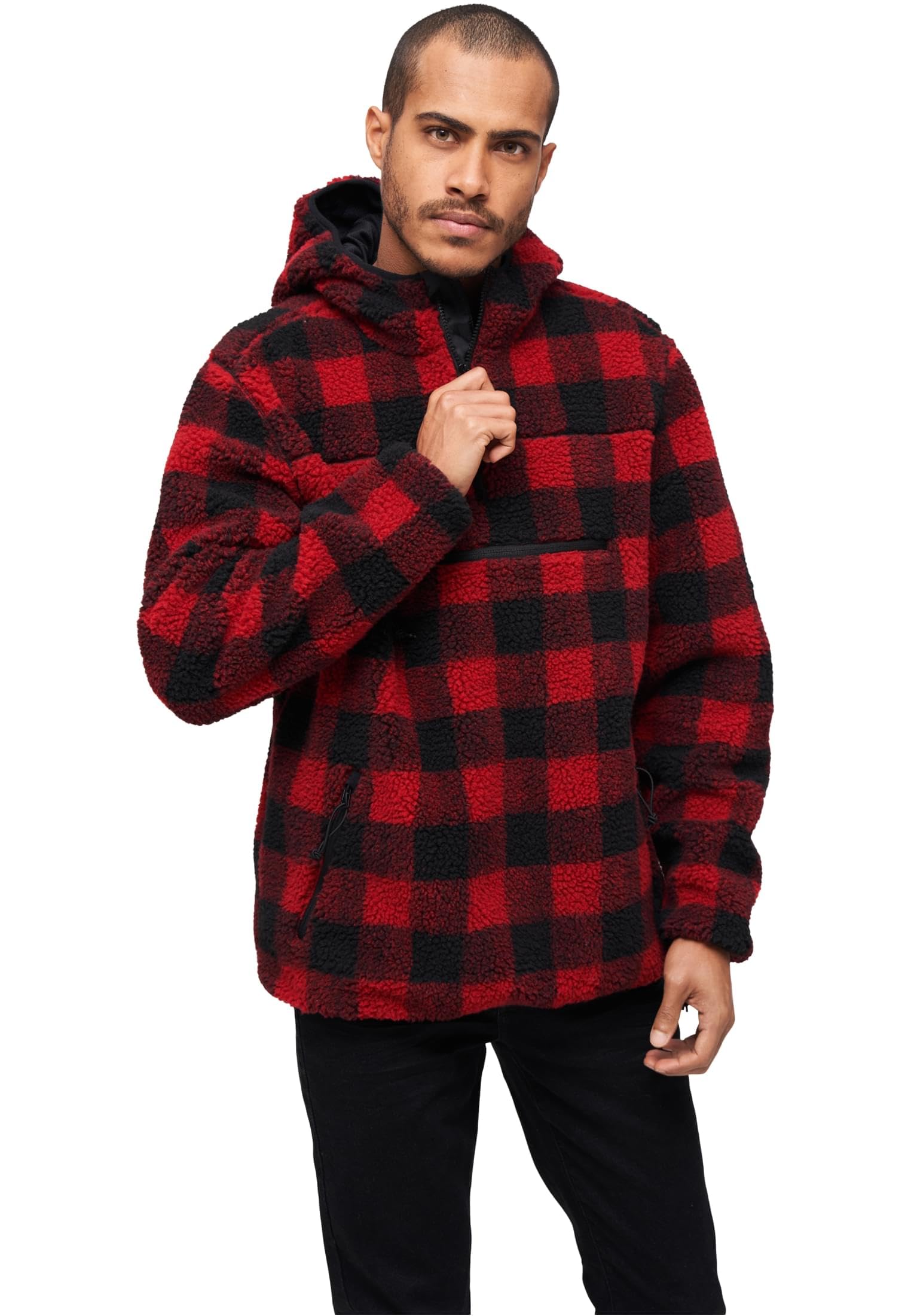 Brandit Teddyfleece Worker Pullover – Herren, 4XL, rot