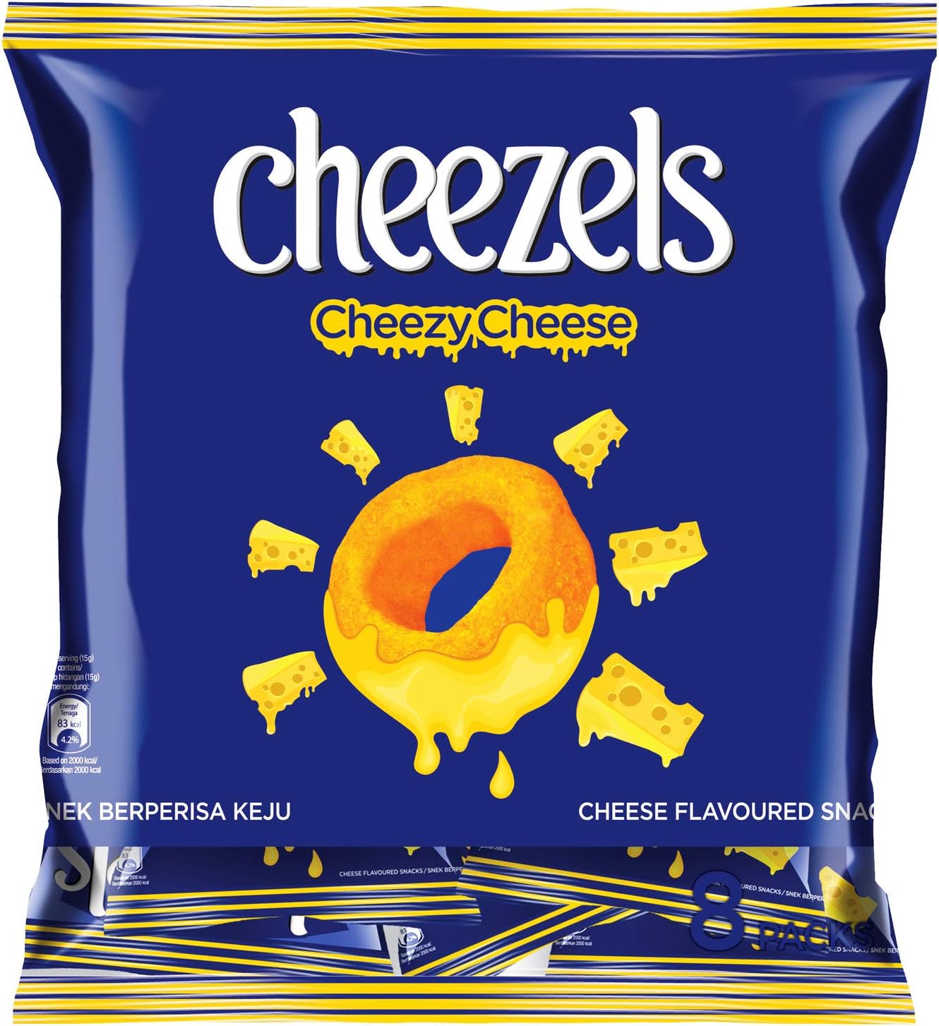 Cheezels Original Cheese 8 Packs x 15g