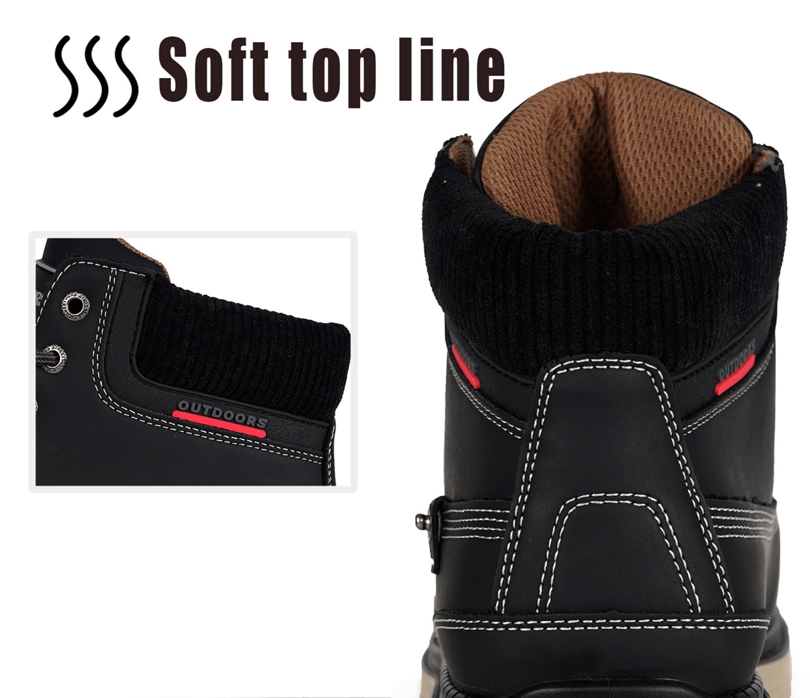 Stivali Uomo Donna Inverno Scarpe da Neve Caldi Snow Boots Impermeabili Stivaletti Pelliccia Stringate Outdoor