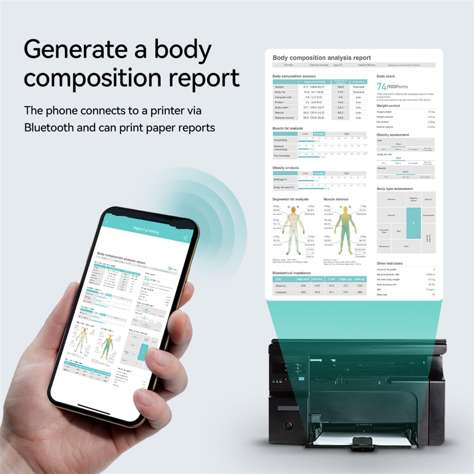 Smart 8 Elettrodi Bioimpedenza Elettronica Digitale Bilancia Peso Corpo Grasso Acqua Massa Muscolare Composizione BMI Preciso E Facile Da Leggere