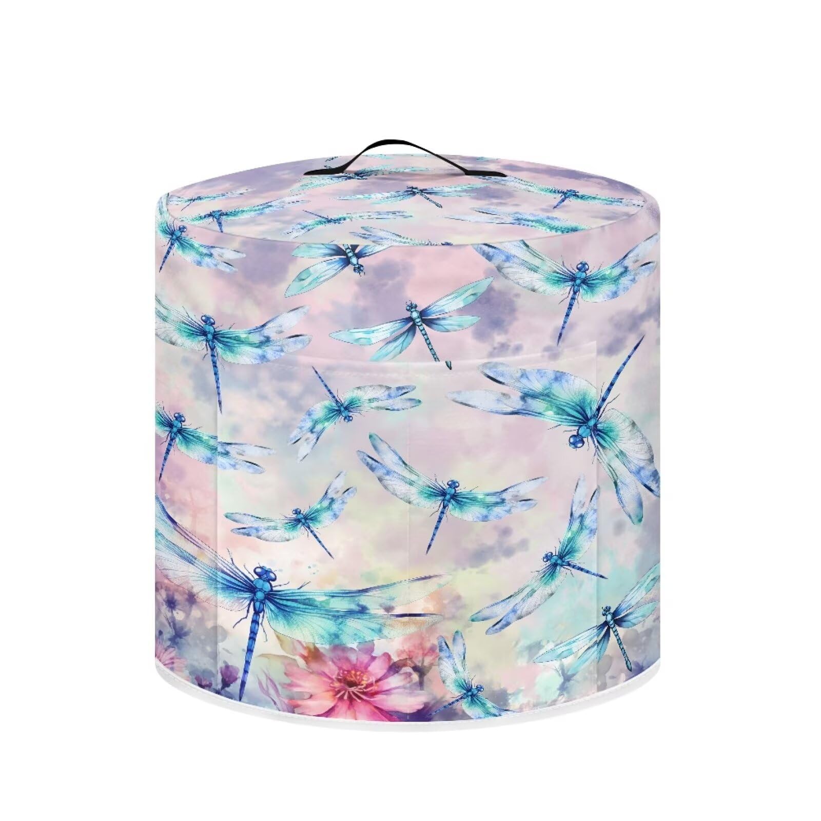 Cozeyat Dragonfly Floral Kitchen Decor Accessories Appliance Dust Cover for Electric Pressure Cooker/Air Fryer/Rice Cooker/Steamer/Toaster,Pressure Cooker Cover 6 qt