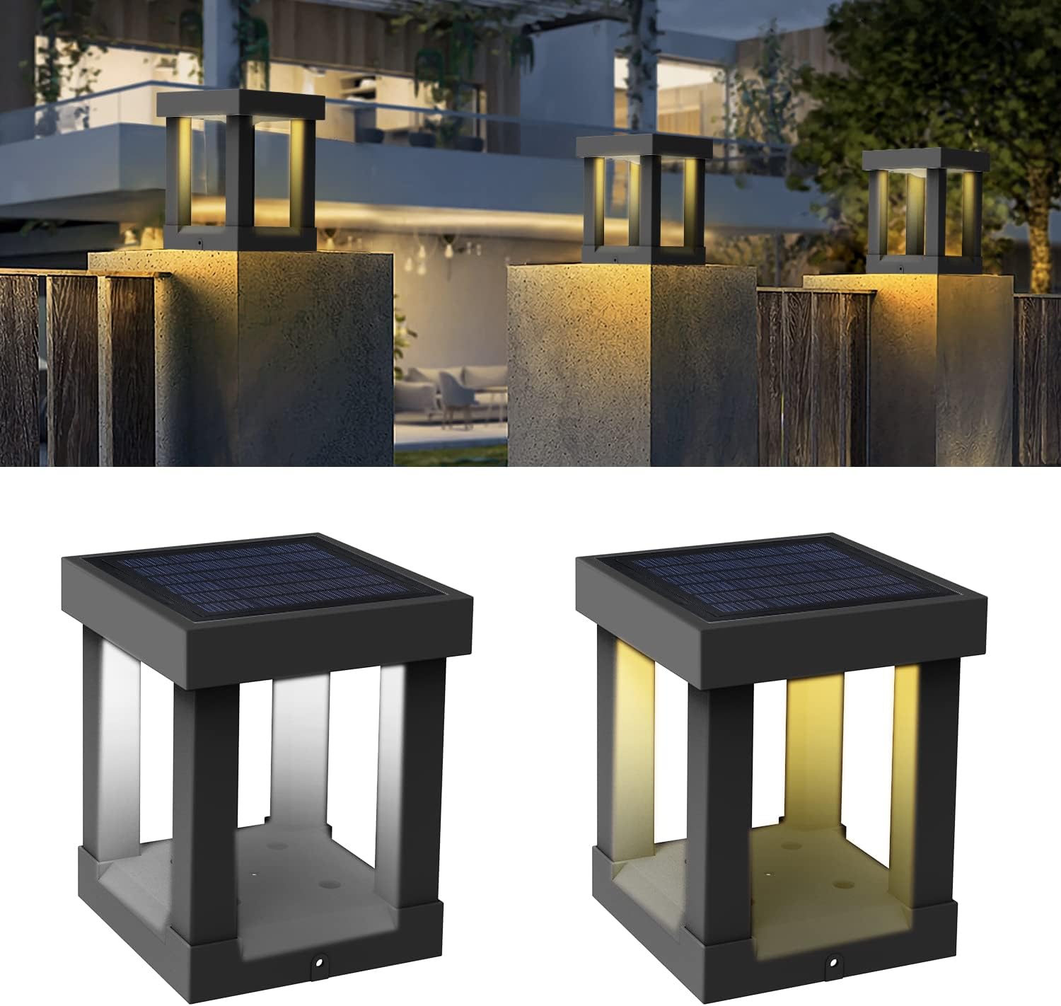 CORESLUX Solar Pathway Lights Outdoor, Super Bright Garden Landscape Path Lights Waterproof Lawn Lamps for Garden Yard Walkway (2 Pcs with 3 Sections Pole High)