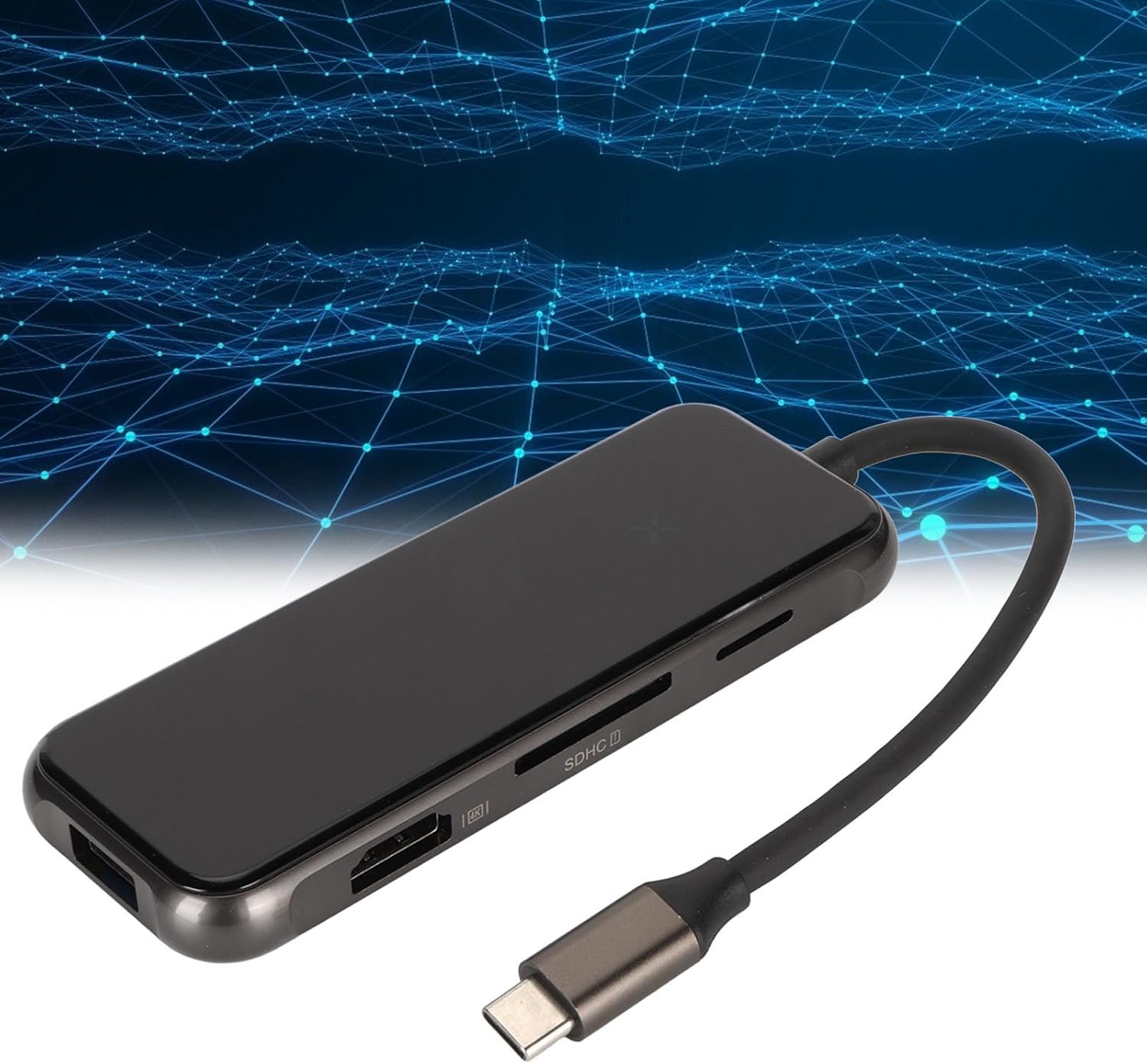 8 in 1 USB C Hub, 4K HDMI PD Charging Adapter with 3 USB 3.0, SD/TF Card Reader for Laptop Phone Tablet