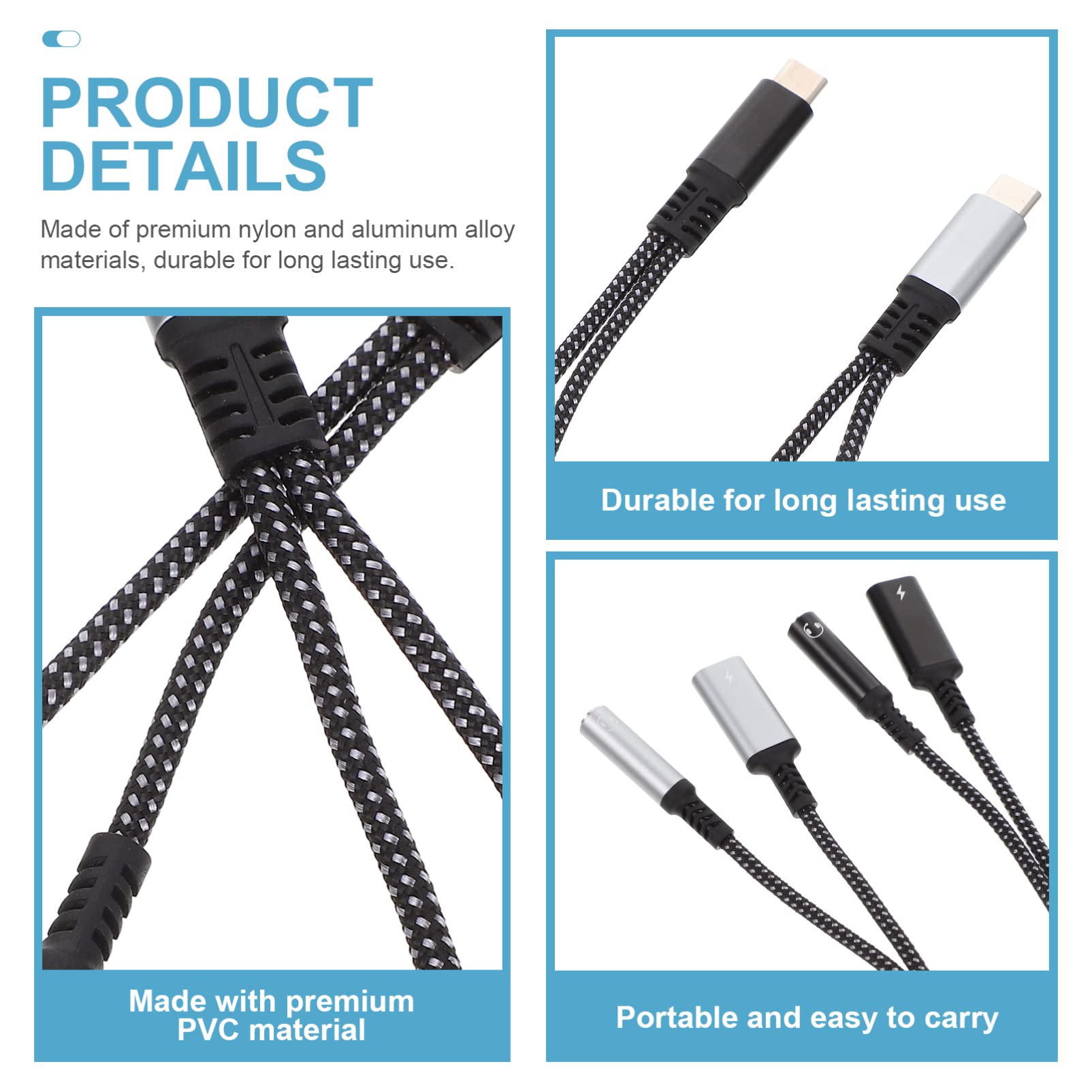 Gatuida Adattatore Jack per Cuffie USB C Convertitore Audio da Usb-c Accessorio Leggero e Portatile per Dispositivi Compatibili Interfaccia Usb-c