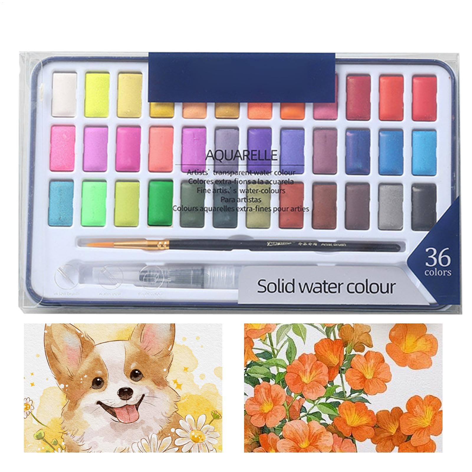 Conjunto de acuarela con pincel y suministros de pintura para interiores de adolescentes y adultos