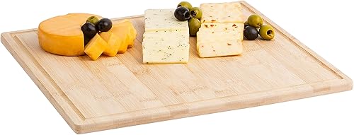 Miniatura 2 de Tabla de cortar de bambú para cocina, tabla de cortar de madera con ranuras para jugos, tabla de cortar de madera pequeña para carne, tablas de