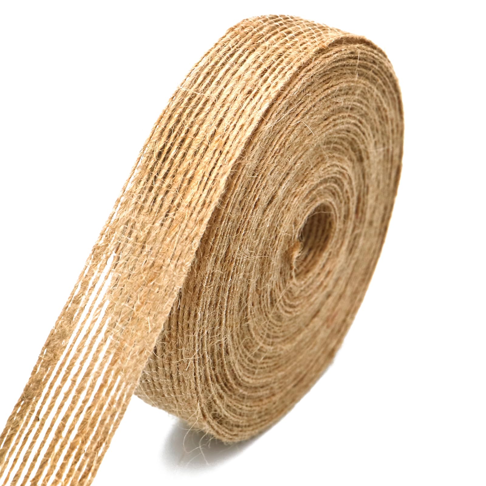 2 Rouleaux Ruban Jute 50mm X 20m - Naturel Pour Déco Rustique, Mariage, Emballage Cadeau | DIY Et Bricolage