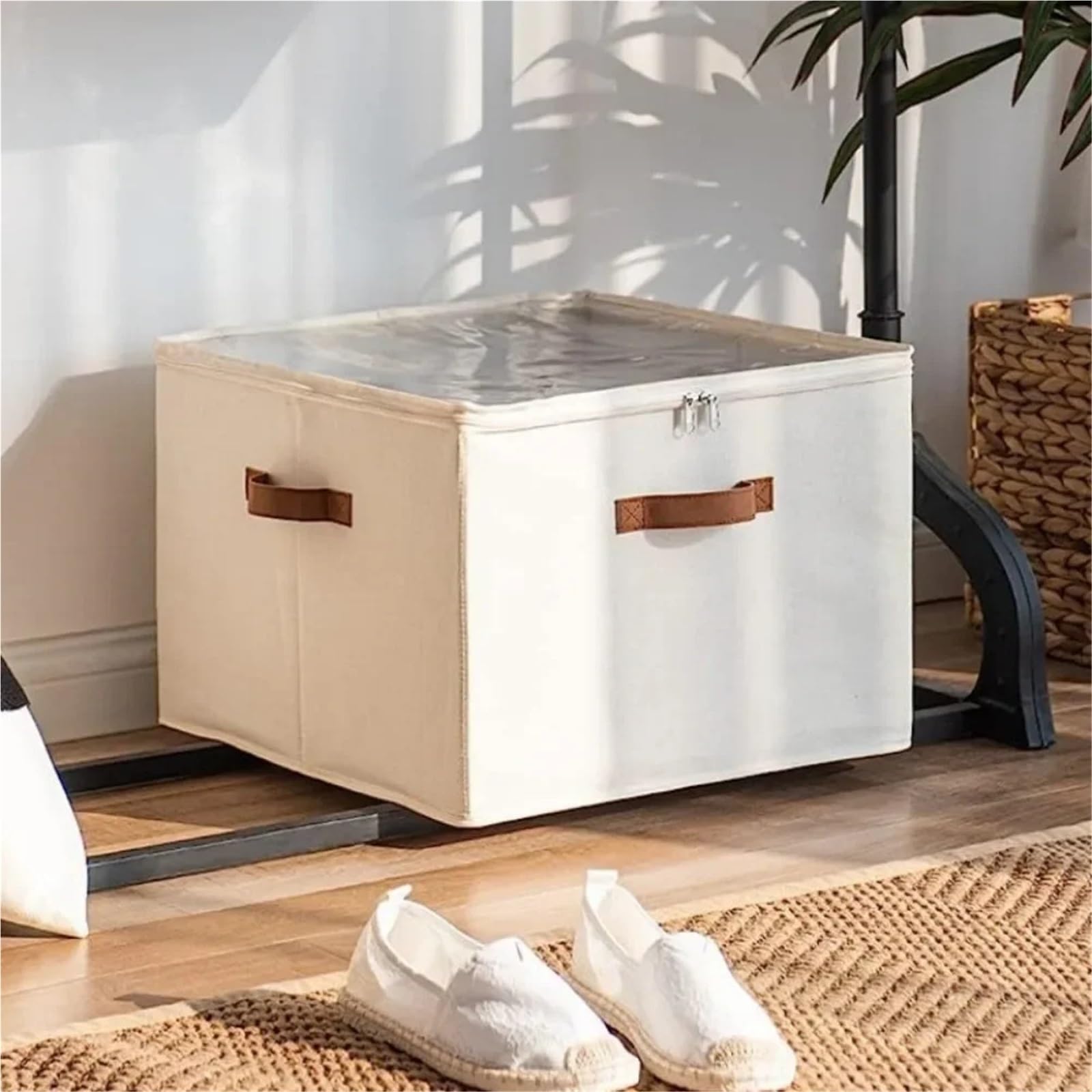 Organizzatore Di Scarpe Sotto Il Letto Scatola portascarpe pieghevole, 16 doppie, supporto inferiore, contenitore portaoggetti, scatola trasparente con maniglia, scaffale salvaspazio Per Risparmiare S