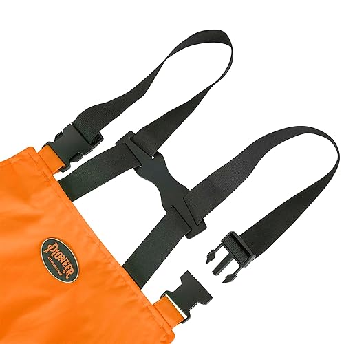 Miniatura 10 de Pioneer Chaqueta de seguridad y pantalones con peto de alta visibilidad, impermeable, traje de trabajo de PVC reflectante para hombre, naranja y