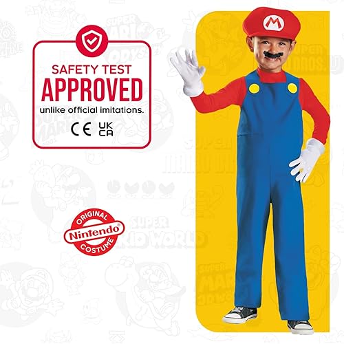 Miniatura 6 de Disfraz de Mario de Super Mario Brothers de Nintendo para niños de Disguise S2T Un solo color