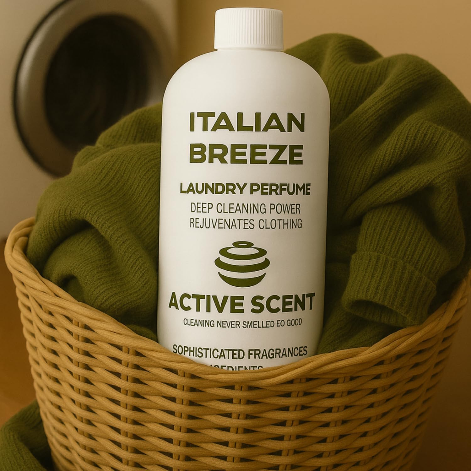 Italian Breeze - Vibrant Patchouli Luxury Liquid Laundry Detergent – 32 fl oz – Perfume-Inspired Fragrance, 4X Concentrated Formula, Lime, Mandarin, Lemon
