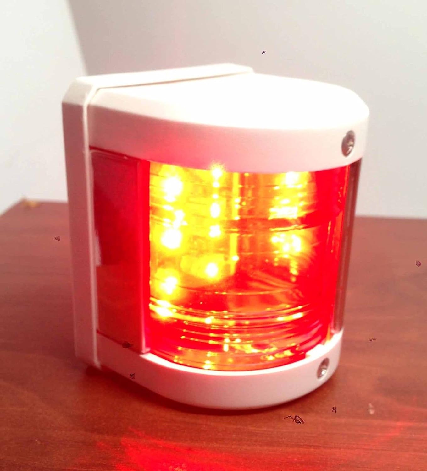 Pactrade Marine Boat Green Starboard And Red Port Side LED Navigation Light - White
