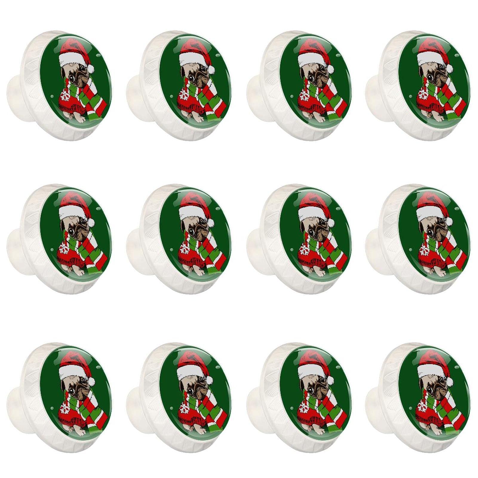 Boutons d'armoires de cuisine ronds imprimés avec 12 pièces de carlin