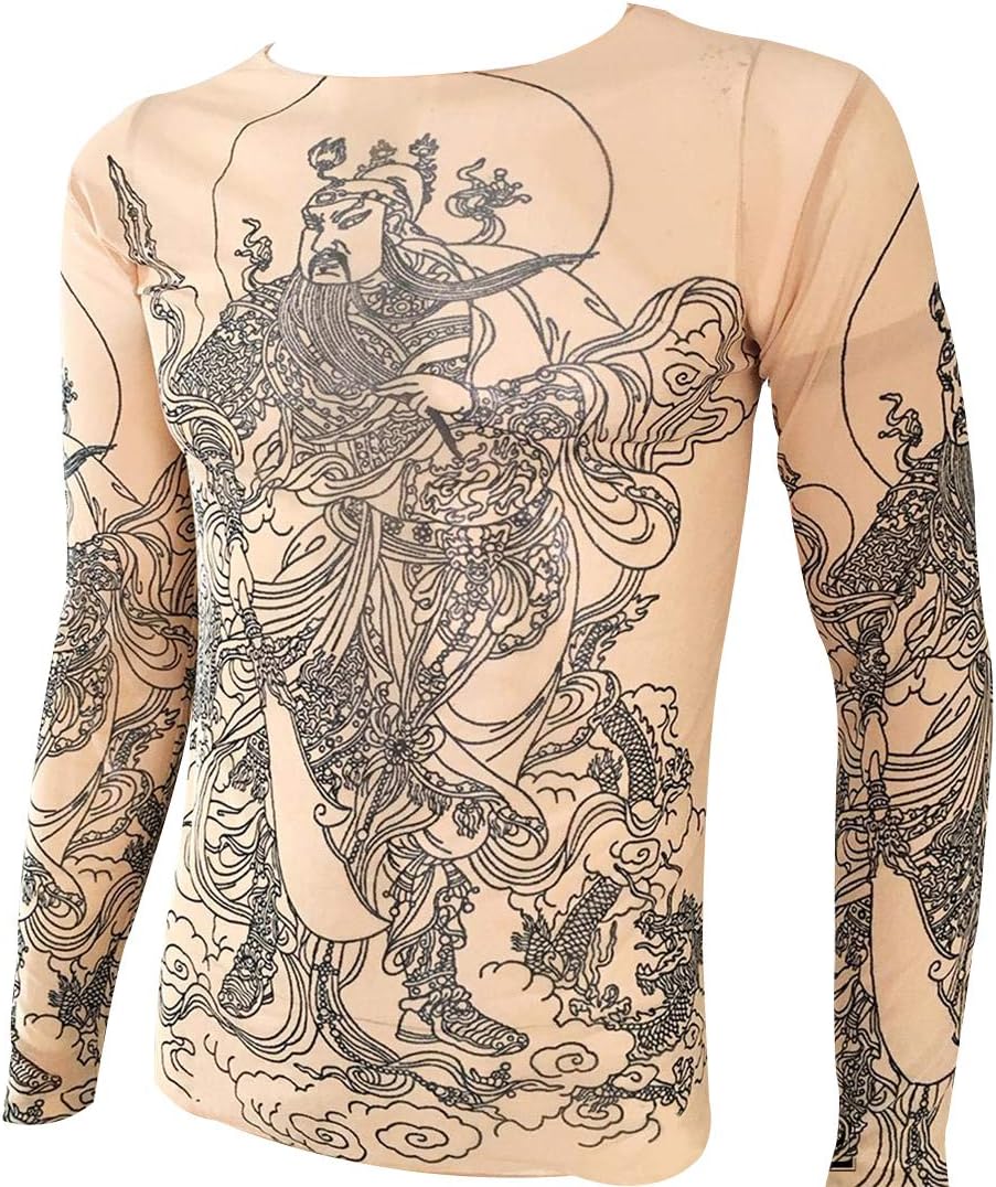 OMAS Immortal Dragon Tattoo Sport T-Shirt Tattoo Tops Biker Cycling Fitness Plus Size