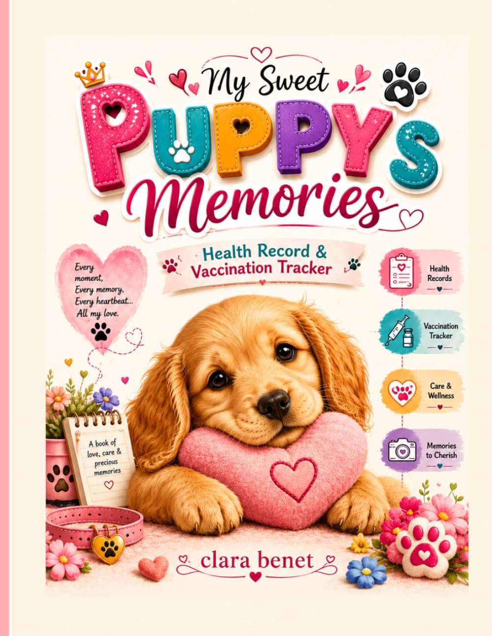 My Sweet Puppy's Memories, Health Record & Vaccination Tracker: An easy-to-use, handy puppy tracker and logbook for recording your puppy's health, ... easy to carry, and designed for everyday use.