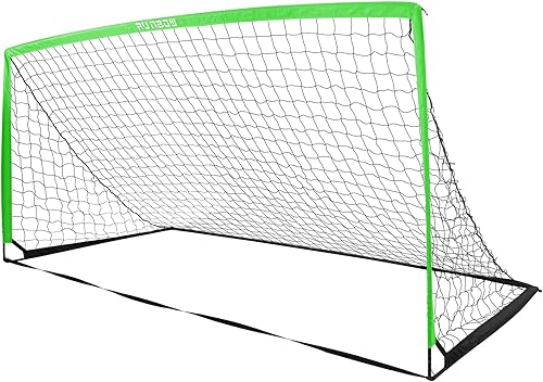 RUNBOW 11x5.5' 9x5' 6x4' FT Kids Soccer Goal with Carry Bag, Portable Folding Soccer Net for Backyard Training, IndoorOutdoor Use for Youth and