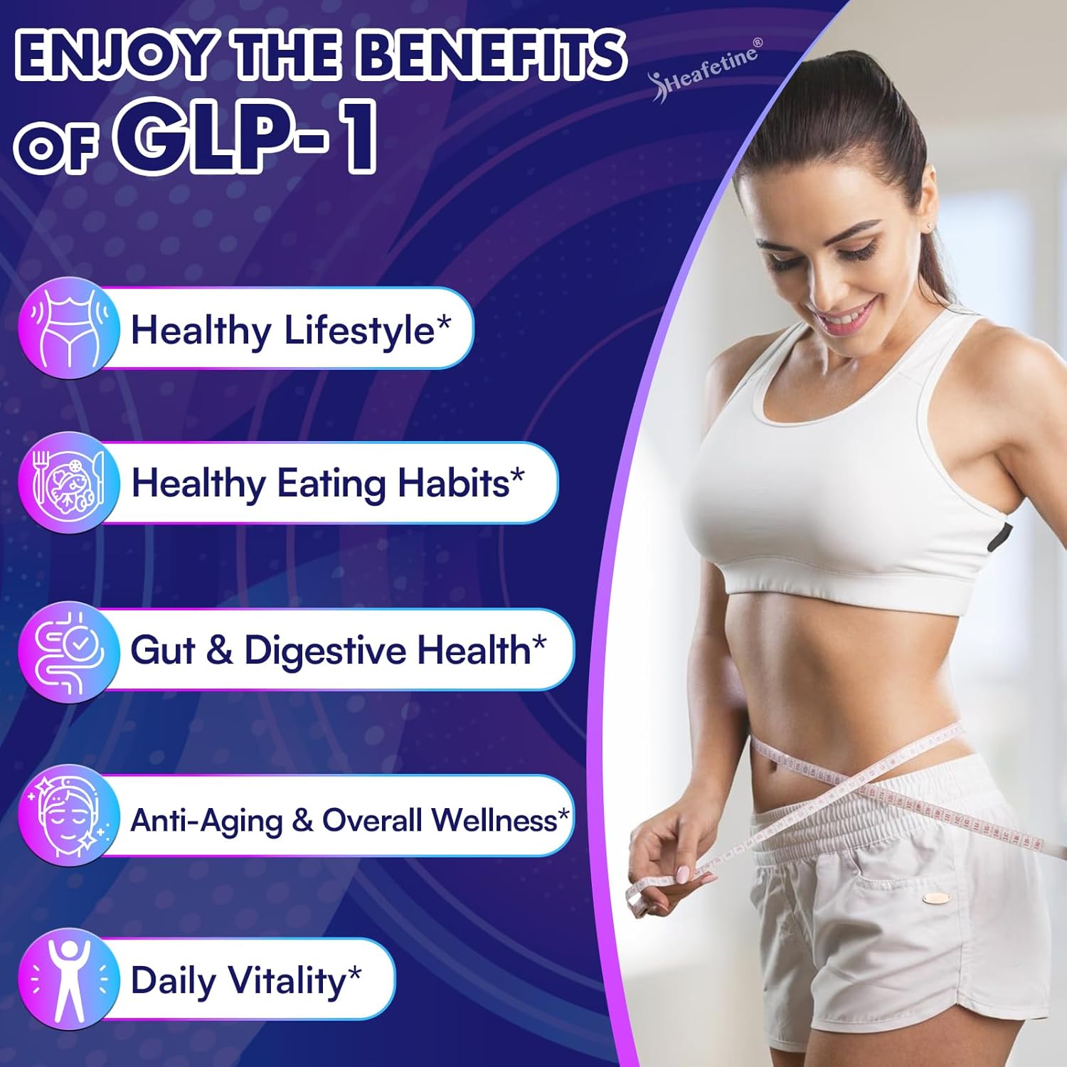 GLP-1 Supplement for Women & Men, GLP 1 Naturally 16X Scientific Formula, GLP-1 with Probiotic, Hops, Green Tea, GLP1 for Gut, Digestive & Overall Health* - 60 Capsules - Image 2