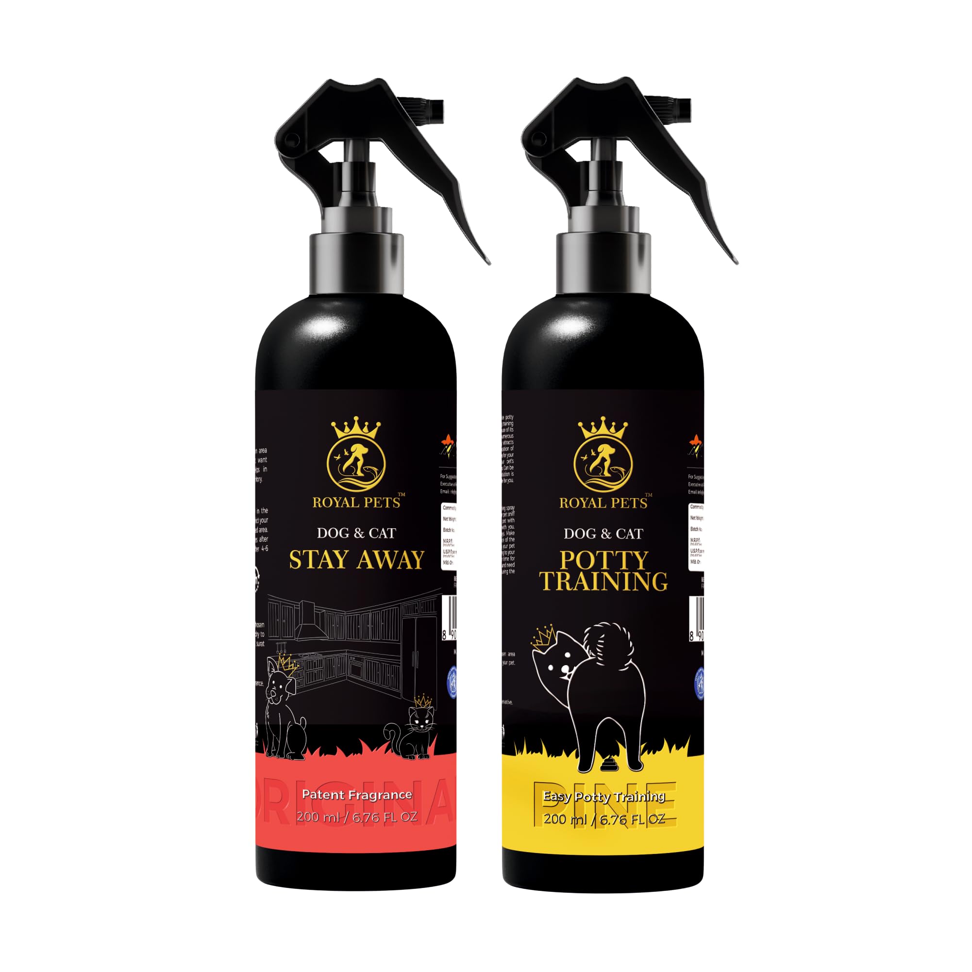 Royal Pets Potty Training Spray with Stay Away Spray for Dog and Cat | Potty Training Spray for Puppy, Dog, Cat and Kitten | Cat Repellent Spray | Trains Pet Where to Poop and Urinate | Each of 250ml (B0CP5KTR8T) Amazon Price History, Amazon Price Tracker