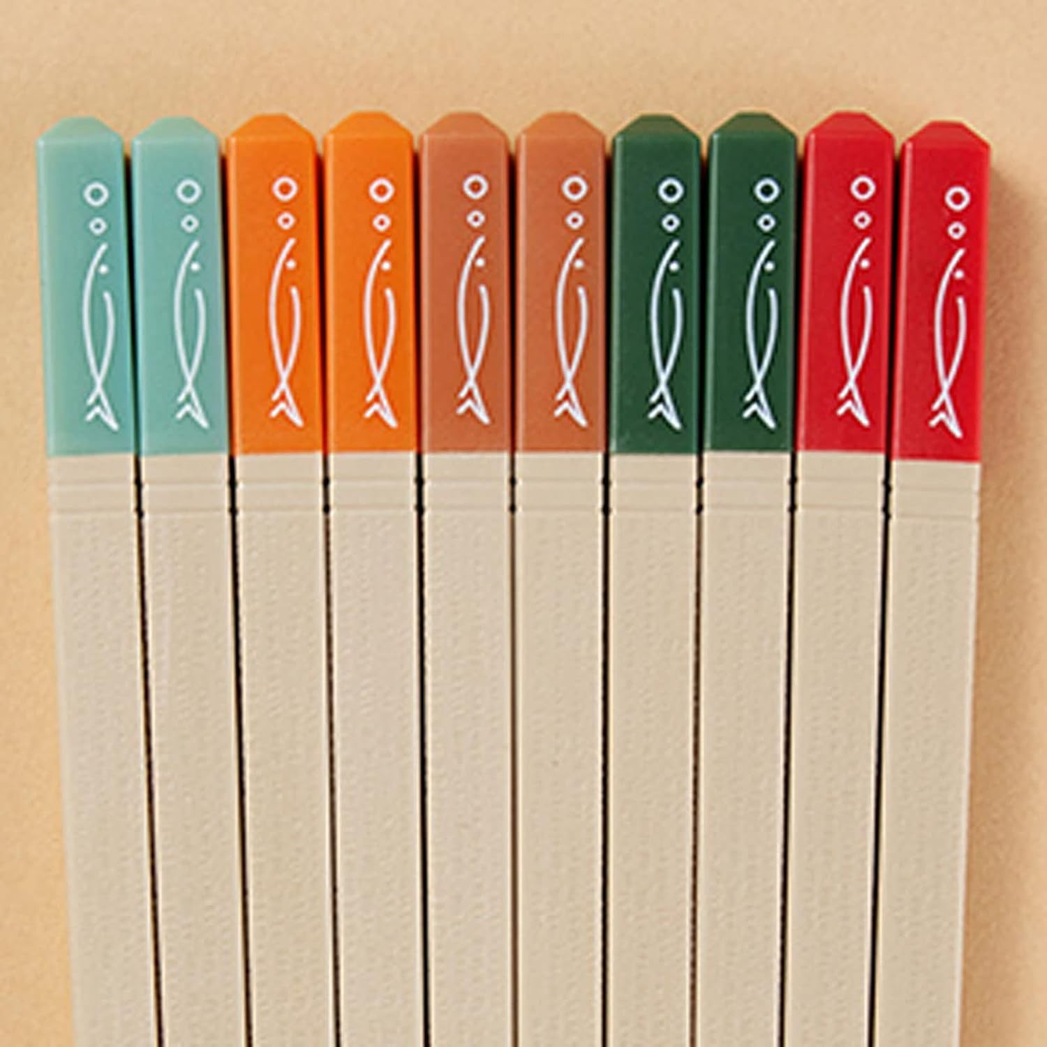Chopsticks 6 Pairs Of Multi-color Design Chopsticks Gift Box, Reusable ,Lightweight Non-slip